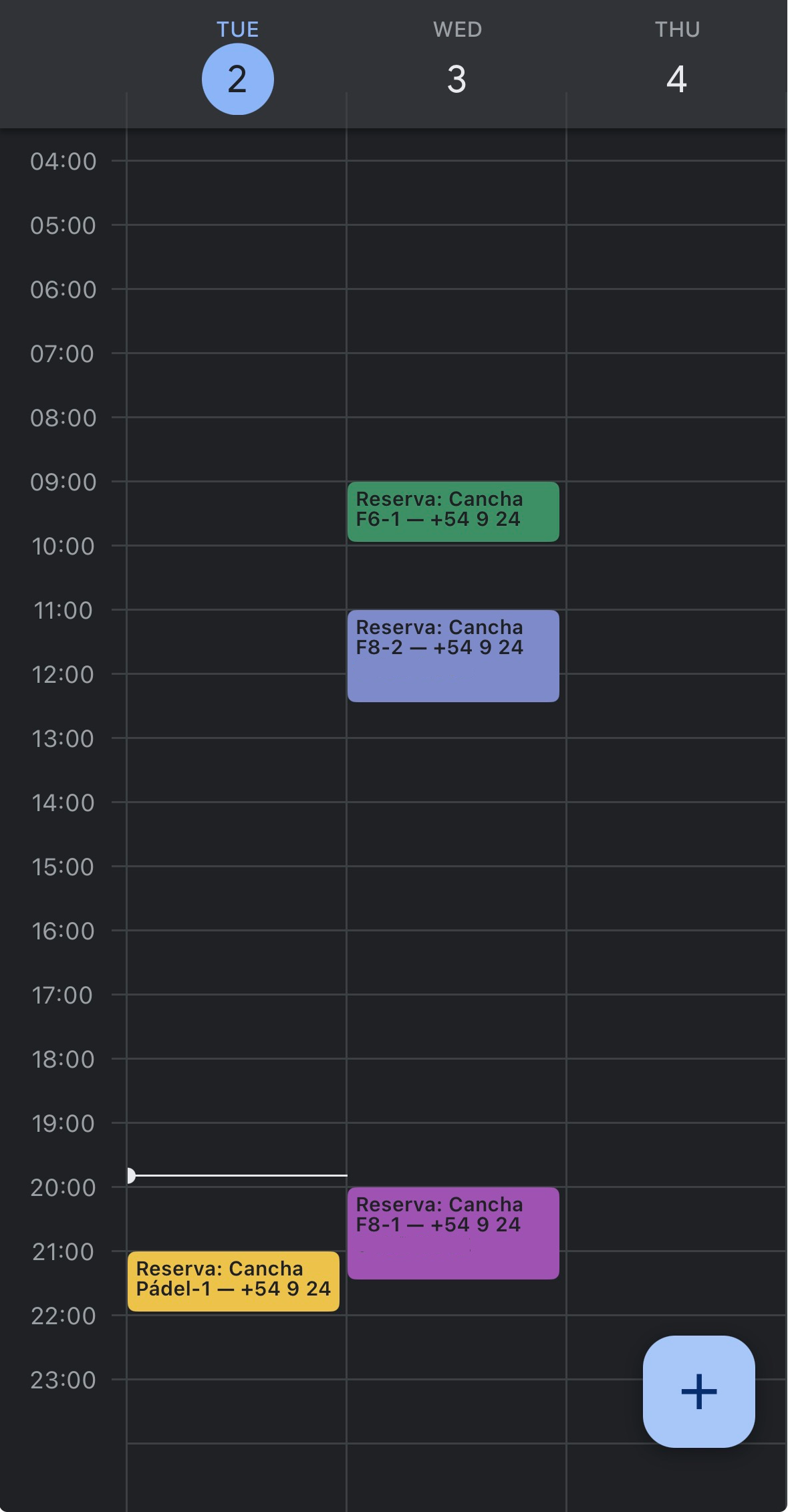 Google Calendar con reservas reales